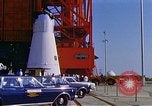 Image of Apollo1 service capsule transported by vehicle Cape Kennedy Florida USA, 1967, second 26 stock footage video 65675027854