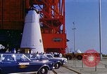 Image of Apollo1 service capsule transported by vehicle Cape Kennedy Florida USA, 1967, second 27 stock footage video 65675027854