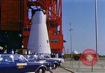 Image of Apollo1 service capsule transported by vehicle Cape Kennedy Florida USA, 1967, second 35 stock footage video 65675027854