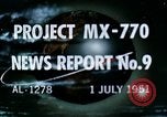Standbild Missile Projekt MX770 California United States USA, 1951, aus Sekunde 23 historischem Filmmaterial Videoclip 65675027869