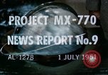 Standbild Missile Projekt MX770 California United States USA, 1951, aus Sekunde 26 historischem Filmmaterial Videoclip 65675027869