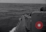 Image of USS Nelson (DD-623) in wartime Atlantic convoy Atlantic Ocean, 1943, second 39 stock footage video 65675027916