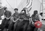 Image of Sailors are issued combat helmets aboard the USS Nelson  Atlantic Ocean, 1943, second 30 stock footage video 65675027935