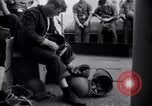 Image of Sailors are issued combat helmets aboard the USS Nelson  Atlantic Ocean, 1943, second 44 stock footage video 65675027935
