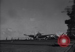 Image of SB2C airplane crashes during landing on USS Bunker Hill (CV-17) Pacific Theater, 1944, second 6 stock footage video 65675027954