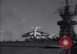 Image of SB2C airplane crashes during landing on USS Bunker Hill (CV-17) Pacific Theater, 1944, second 11 stock footage video 65675027954