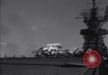 Image of SB2C airplane crashes during landing on USS Bunker Hill (CV-17) Pacific Theater, 1944, second 13 stock footage video 65675027954