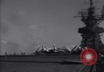 Image of SB2C airplane crashes during landing on USS Bunker Hill (CV-17) Pacific Theater, 1944, second 15 stock footage video 65675027954