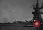 Image of SB2C airplane crashes during landing on USS Bunker Hill (CV-17) Pacific Theater, 1944, second 17 stock footage video 65675027954