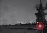 Image of SB2C airplane crashes during landing on USS Bunker Hill (CV-17) Pacific Theater, 1944, second 18 stock footage video 65675027954