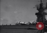 Image of SB2C airplane crashes during landing on USS Bunker Hill (CV-17) Pacific Theater, 1944, second 19 stock footage video 65675027954