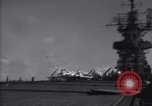 Image of SB2C airplane crashes during landing on USS Bunker Hill (CV-17) Pacific Theater, 1944, second 23 stock footage video 65675027954