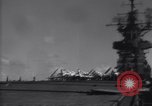 Image of SB2C airplane crashes during landing on USS Bunker Hill (CV-17) Pacific Theater, 1944, second 27 stock footage video 65675027954
