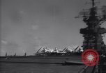 Image of SB2C airplane crashes during landing on USS Bunker Hill (CV-17) Pacific Theater, 1944, second 28 stock footage video 65675027954