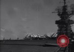 Image of SB2C airplane crashes during landing on USS Bunker Hill (CV-17) Pacific Theater, 1944, second 30 stock footage video 65675027954