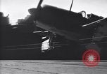 Image of SB2C airplane crashes while landing on USS Bunker Hill Pacific Theater, 1944, second 5 stock footage video 65675027955