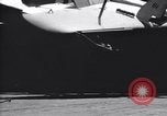 Image of SB2C airplane crashes while landing on USS Bunker Hill Pacific Theater, 1944, second 14 stock footage video 65675027955
