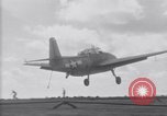 Image of TBF Avenger airplane noses over during landing Pacific Theater, 1944, second 1 stock footage video 65675027956