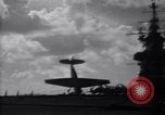 Image of TBF Avenger airplane noses over during landing Pacific Theater, 1944, second 15 stock footage video 65675027956