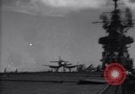 Image of F4U aircraft noses over during landing on USS Bunker Hill Pacific Theater, 1944, second 12 stock footage video 65675027958