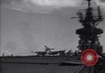 Image of F4U aircraft noses over during landing on USS Bunker Hill Pacific Theater, 1944, second 15 stock footage video 65675027958