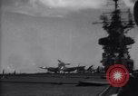 Image of F4U aircraft noses over during landing on USS Bunker Hill Pacific Theater, 1944, second 17 stock footage video 65675027958
