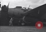 Image Grumman TBF Avenger nez d'avions de plus sur le pont du USS Bunker Hill théâtre du Pacifique, 1944, de la seconde 42 séquences d'archives historiques vidéo 65675027961