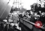 Image of launch of Presidente Juscelino oil tanker Holland Netherlands, 1958, second 22 stock footage video 65675027989
