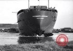 Image of launch of Presidente Juscelino oil tanker Holland Netherlands, 1958, second 61 stock footage video 65675027989