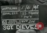 Standbild SS-Totenkopfverbände oder SS-TV deutsche Kriegsgefangene Westfront, 1945, aus Sekunde 4 historischem Filmmaterial Videoclip 65675028021