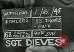 Standbild SS-Totenkopfverbände oder SS-TV deutsche Kriegsgefangene Westfront, 1945, aus Sekunde 5 historischem Filmmaterial Videoclip 65675028021