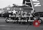 Image of Handling of jet aircraft on carrier flight deck United States USA, 1951, second 7 stock footage video 65675028028