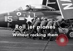 Image of Handling of jet aircraft on carrier flight deck United States USA, 1951, second 8 stock footage video 65675028028