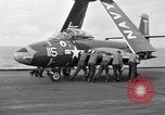 Image of Handling of jet aircraft on carrier flight deck United States USA, 1951, second 23 stock footage video 65675028028