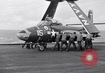 Image of Handling of jet aircraft on carrier flight deck United States USA, 1951, second 24 stock footage video 65675028028