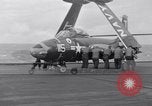Image of Handling of jet aircraft on carrier flight deck United States USA, 1951, second 25 stock footage video 65675028028