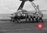 Image of Handling of jet aircraft on carrier flight deck United States USA, 1951, second 39 stock footage video 65675028028