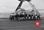 Image of Handling of jet aircraft on carrier flight deck United States USA, 1951, second 40 stock footage video 65675028028