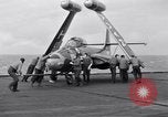 Image of Handling of jet aircraft on carrier flight deck United States USA, 1951, second 42 stock footage video 65675028028