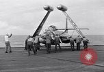 Image of Handling of jet aircraft on carrier flight deck United States USA, 1951, second 46 stock footage video 65675028028