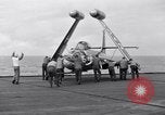 Image of Handling of jet aircraft on carrier flight deck United States USA, 1951, second 47 stock footage video 65675028028