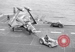 Image of Handling of jet aircraft on carrier flight deck United States USA, 1951, second 55 stock footage video 65675028028