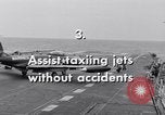 Image of Handling of jet aircraft on aircraft carriers United States USA, 1951, second 3 stock footage video 65675028030