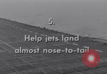 Image of Recovering jet aircraft returning to aircraft carrier United States USA, 1951, second 8 stock footage video 65675028032