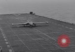 Image of Recovering jet aircraft returning to aircraft carrier United States USA, 1951, second 14 stock footage video 65675028032