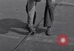 Image of Recovering jet aircraft returning to aircraft carrier United States USA, 1951, second 18 stock footage video 65675028032