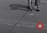 Image of Recovering jet aircraft returning to aircraft carrier United States USA, 1951, second 23 stock footage video 65675028032