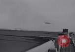 Image of Recovering jet aircraft returning to aircraft carrier United States USA, 1951, second 24 stock footage video 65675028032