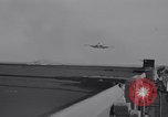 Image of Recovering jet aircraft returning to aircraft carrier United States USA, 1951, second 25 stock footage video 65675028032