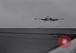 Image of Recovering jet aircraft returning to aircraft carrier United States USA, 1951, second 27 stock footage video 65675028032